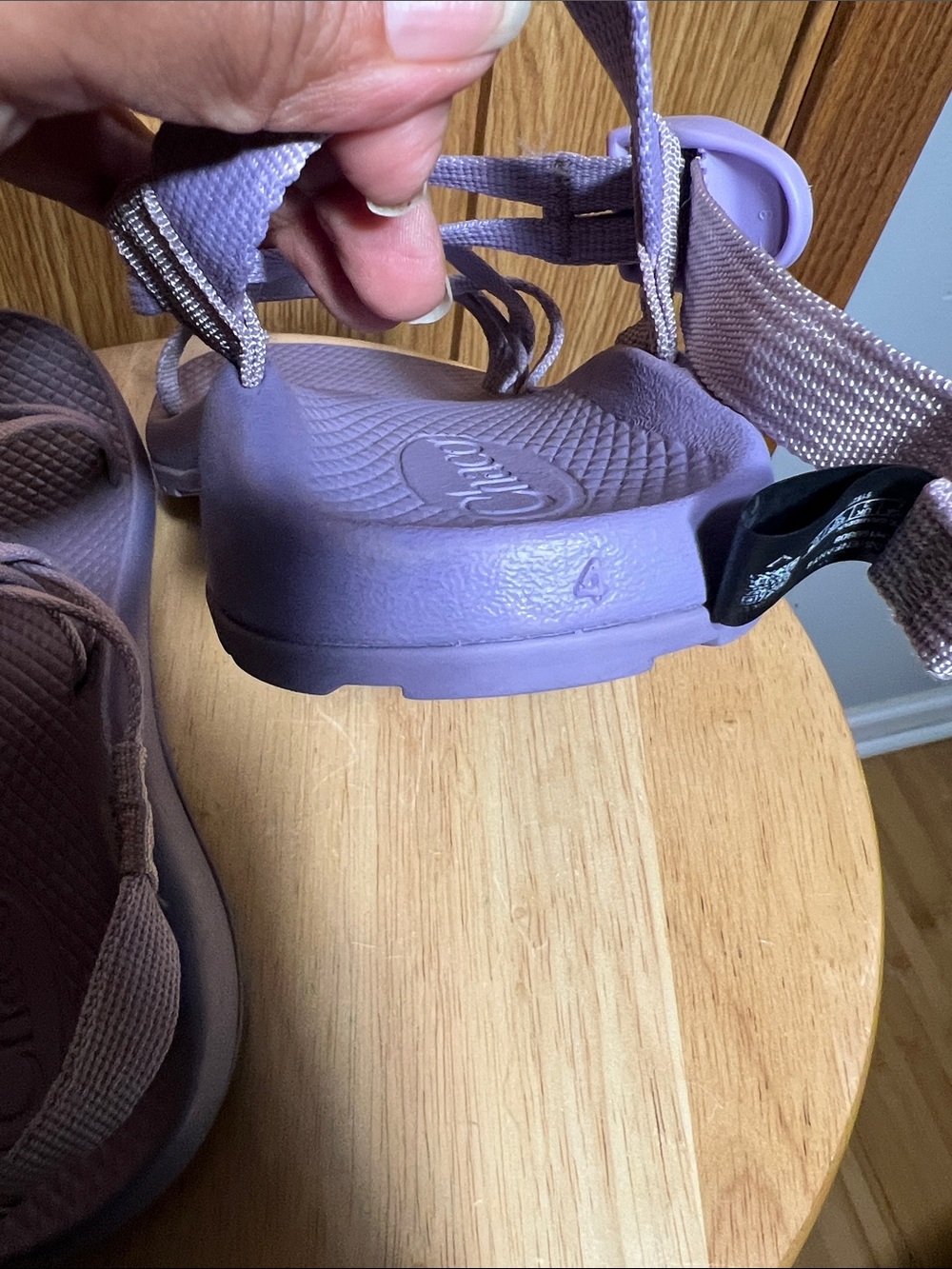 Chaco Lilac Strappy Kids' Sandals - Picture 5 of 7